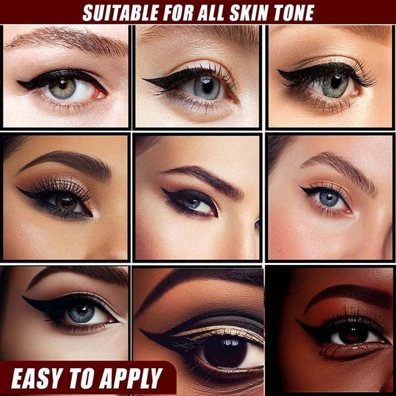 girls color tone eyeliner white girl black girl