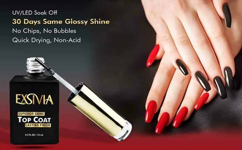 High-Gloss Nail Top Coat - Long-Lasting Protection for Perfectly Polished Nails - Elevate Your Style - Exsivia