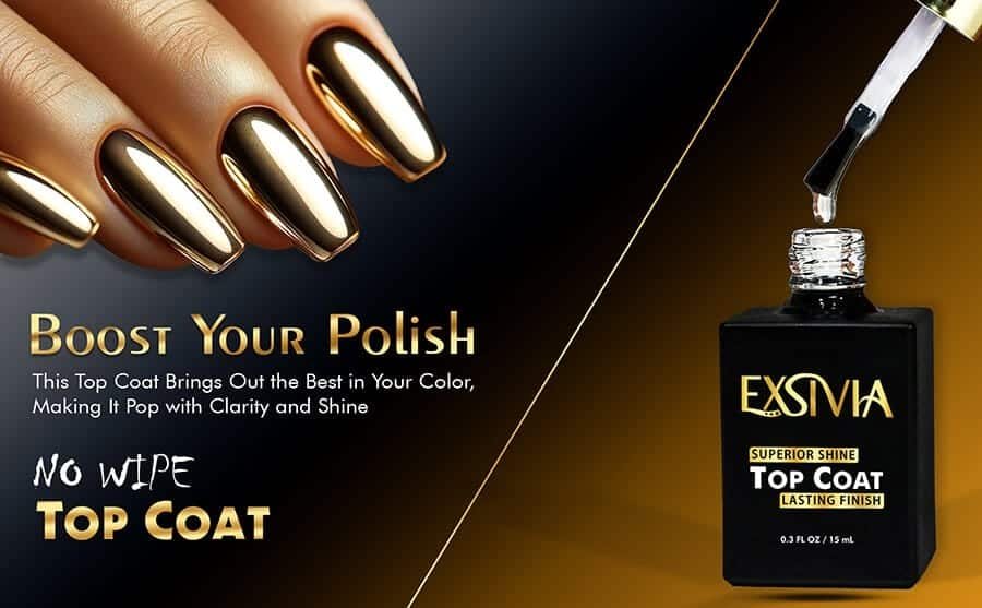 Get the Perfect Finish - Nail Top Coat for Long-Lasting Shine and Protection - Exsivia