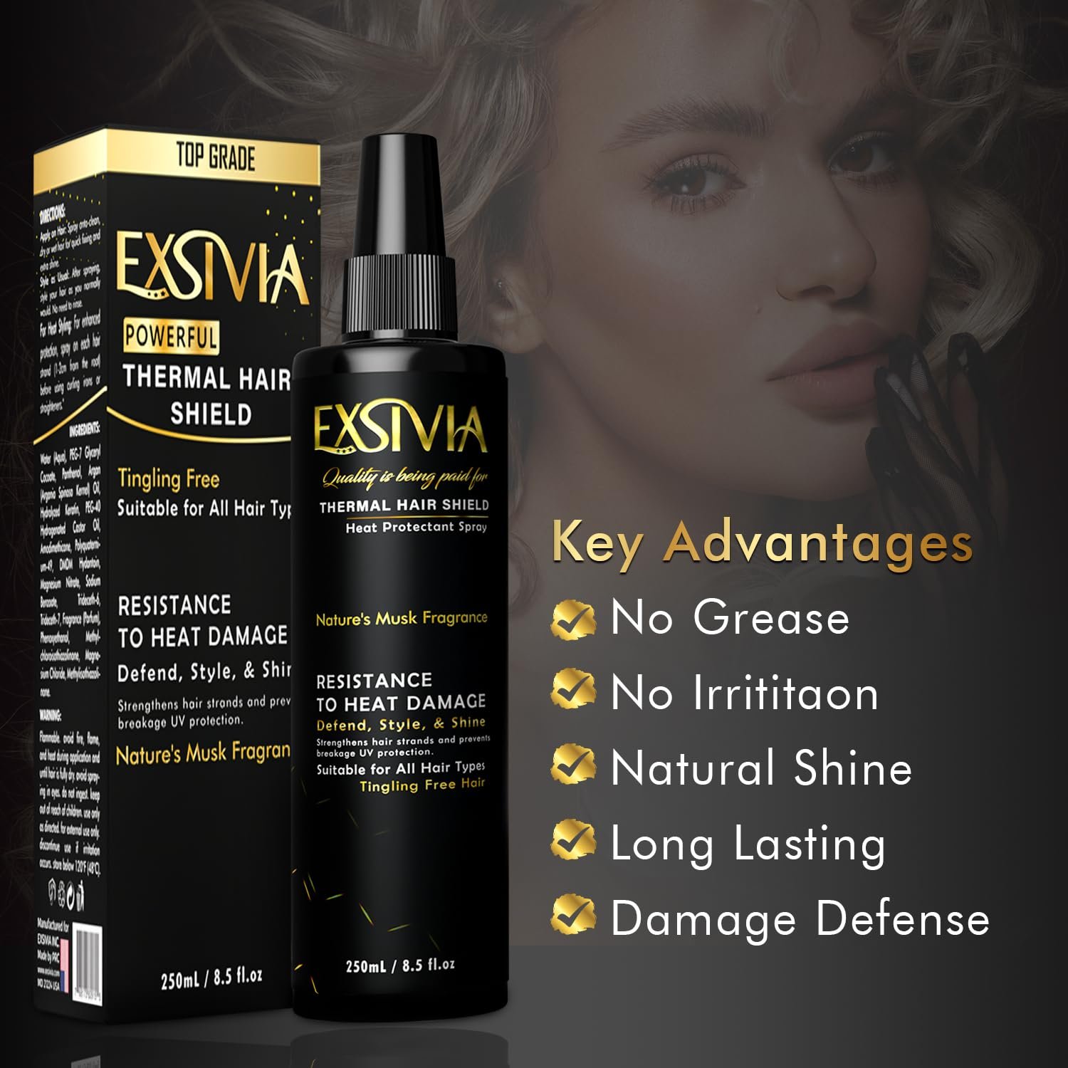 no grease - exsivia hair spary