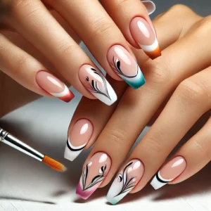 French Manicure with a Twist Summer Nails Design