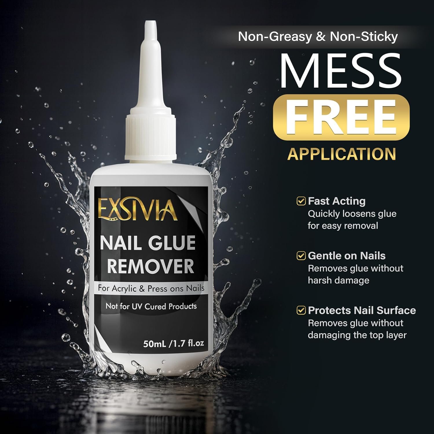 Mess free nail glue remvoer exsivia