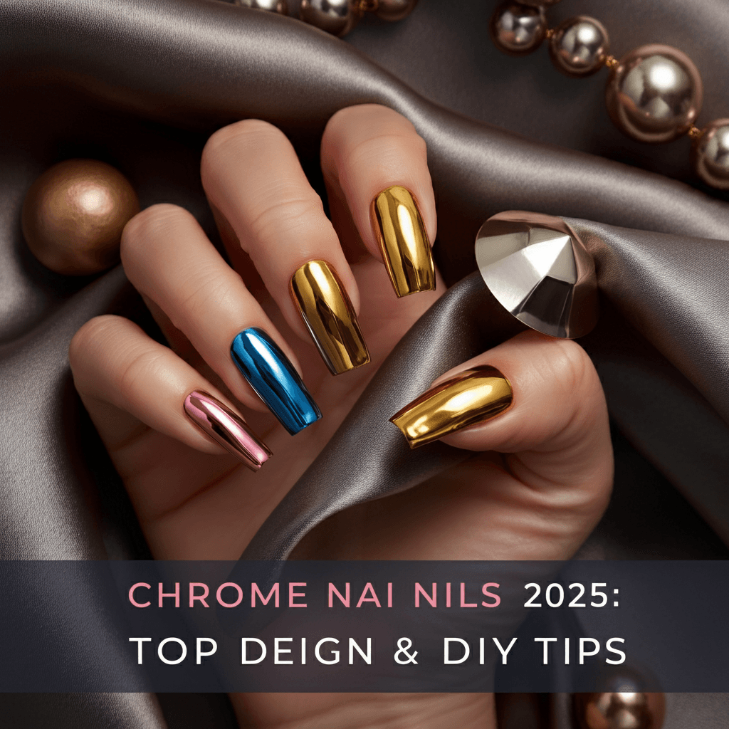 Shimmering Chrome Gradient Nail Trend
