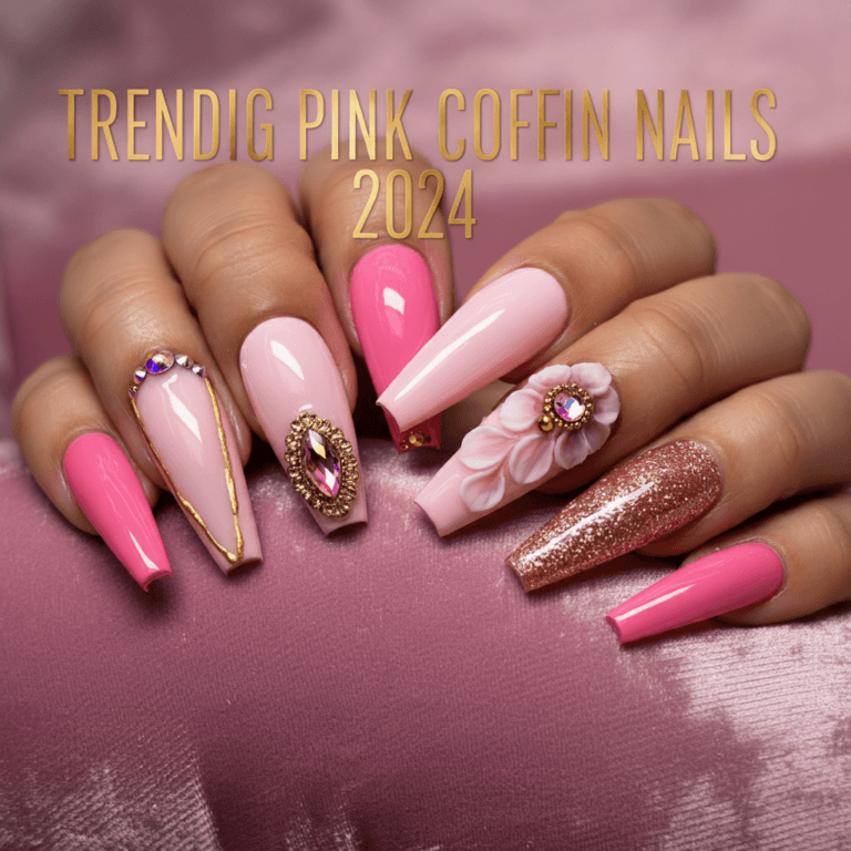 Trending Pink Coffin Nails Designs You’ll Love in 2024