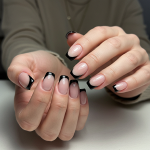 Black French Tip Nails