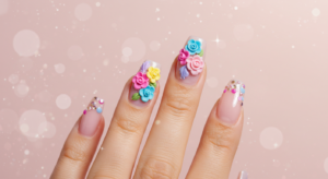 3D Flower Nail Art