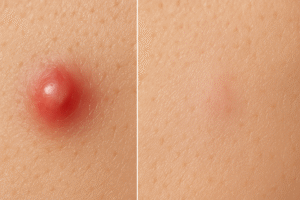 Hydrocolloid Patch Before and After